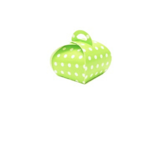 Confectionery Boxes- Made with Recycled Material- Green Color or Polkadot